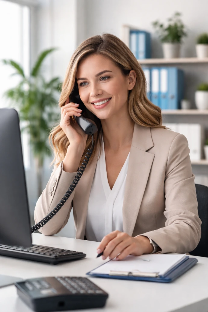 Secrétaire en ligne téléphonique 